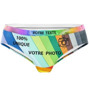 HERITAGE Shorty Femme Microfibre 100% PERSONNALISABLE Fabriqué en France