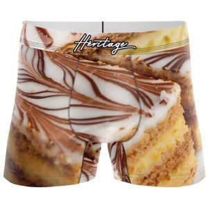 HERITAGE Boxer Homme Microfibre MILLEFEUILLE Marron Beige MADE IN FRANCE