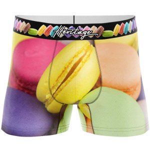 HERITAGE Boxer Homme Microfibre MACARONS Multicolore MADE IN FRANCE