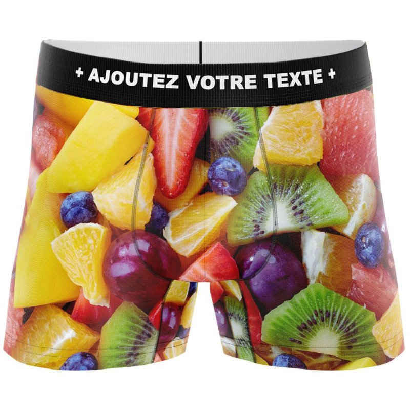 HERITAGE Boxer Homme Microfibre MULTIFRUITS Multicolore MADE IN FRANCE