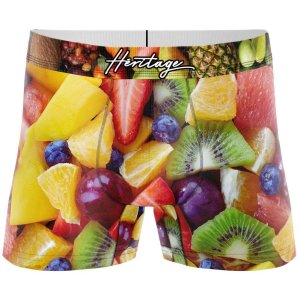 HERITAGE Men Microfiber Boxer MULTIFRUITS Multicolored MADE IN FRANCE
