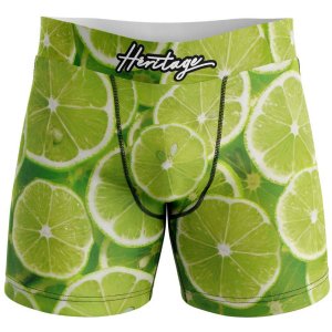 HERITAGE Men Long Microfiber Boxer LIME GREEN Green MADE IN FRANCE