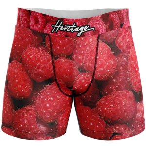 HERITAGE Boxer long Homme Microfibre FRAMBOISES Rouge MADE IN FRANCE