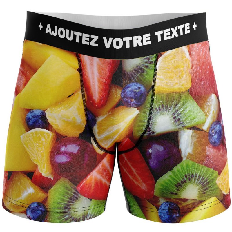HERITAGE Boxer long Homme Microfibre MULTIFRUITS Multicolore MADE IN FRANCE