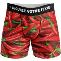HERITAGE Boxer long Homme Microfibre PIMENTS Rouge MADE IN FRANCE