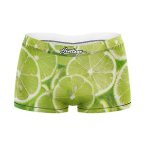 HERITAGE Girl Microfiber Boxer LIME GREEN Green MADE IN FRANCE