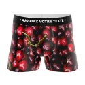 HERITAGE Boy Microfiber Boxer CHERRIES Red MADE IN FRANCE