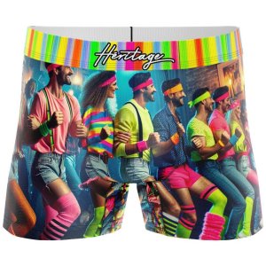 HERITAGE Boxer Homme Microfibre QUEQUEUE SYNCHRO Multicolore MADE IN FRANCE