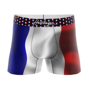 HERITAGE Boy Microfiber Boxer FRENCH FLAG Blue White Red MADE IN FRANCE