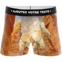 HERITAGE Boxer Homme Microfibre CANYON DESERT Orange MADE IN FRANCE