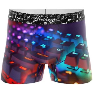 HERITAGE Boxer Homme Microfibre CLAVIER GAMER Multicolore MADE IN FRANCE