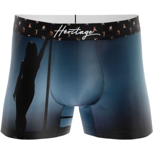 HERITAGE Boxer Homme Microfibre OMBRE POLE DANCE Gris MADE IN FRANCE
