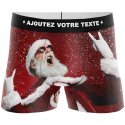 HERITAGE Boxer Homme Microfibre PERE NOEL METAL Rouge MADE IN FRANCE