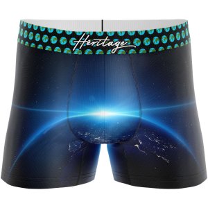 HERITAGE Boxer Homme Microfibre ECLAT SOLEIL TERRE Bleu MADE IN FRANCE