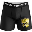 HERITAGE Boxer long Homme Microfibre VILLERS RUGBY  Noir MADE IN FRANCE