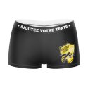 HERITAGE Boxer Fille Microfibre VILLERS RUGBY Noir MADE IN FRANCE