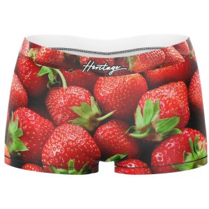 HERITAGE Women Microfiber Boxer FRAISES Red MADE IN FRANCE