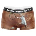 HERITAGE Boxer Femme Microfibre JOUEUSE TENNIS Marron MADE IN FRANCE