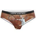 HERITAGE Shorty Femme Microfibre JOUEUSE TENNIS Marron MADE IN FRANCE