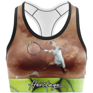 HERITAGE Brassière Femme Microfibre JOUEUSE TENNIS Marron MADE IN FRANCE