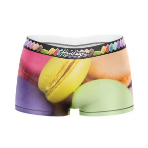 HERITAGE Boxer Fille Microfibre MACARONS Multicolore MADE IN FRANCE