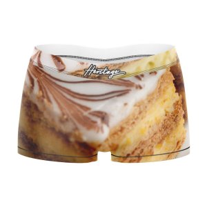 HERITAGE Girl Microfiber Boxer MILLEFEUILLE Brown Beige MADE IN FRANCE