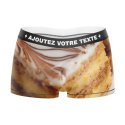 HERITAGE Boxer Fille Microfibre MILLEFEUILLE Marron Beige MADE IN FRANCE