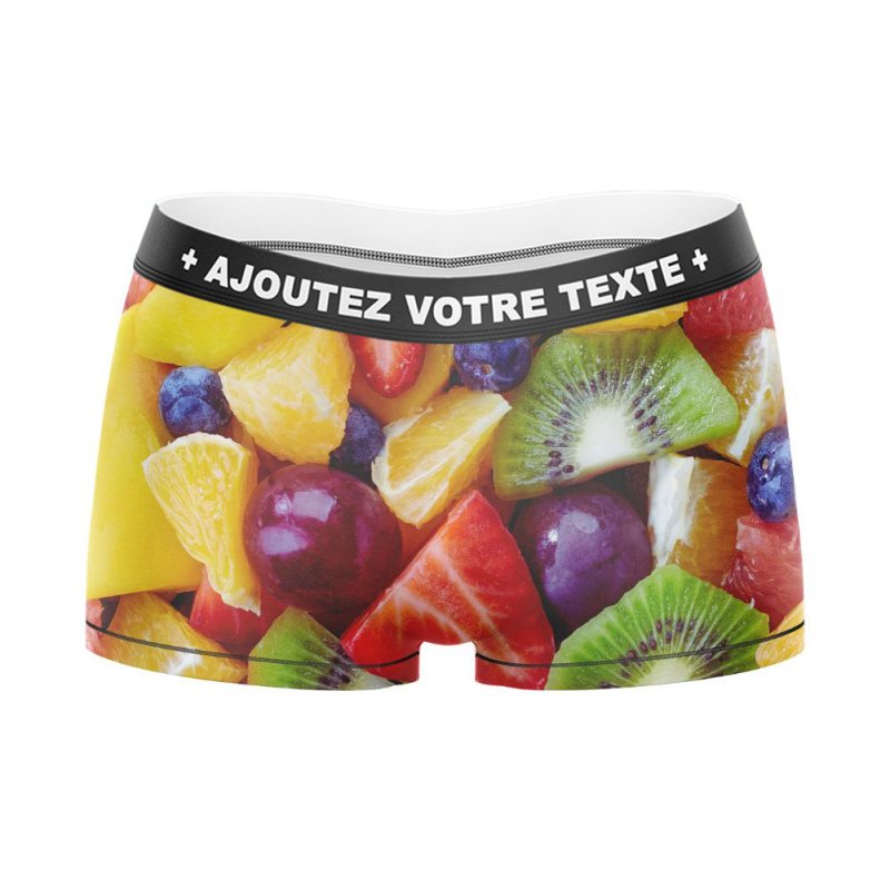 HERITAGE Boxer Fille Microfibre MULTIFRUITS Multicolore MADE IN FRANCE