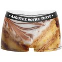 HERITAGE Boxer Femme Microfibre MILLEFEUILLE Marron Beige MADE IN FRANCE