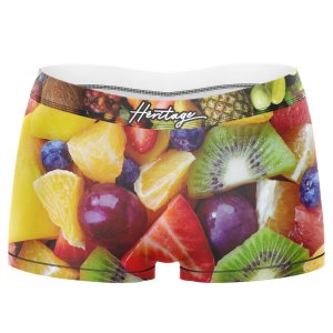 HERITAGE Boxer Femme Microfibre MULTIFRUITS Multicolore MADE IN FRANCE