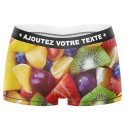HERITAGE Boxer Femme Microfibre MULTIFRUITS Multicolore MADE IN FRANCE