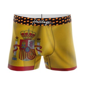 HERITAGE Boy Microfiber Boxer DRAPEAU ESPAGNE Red Yellow MADE IN FRANCE