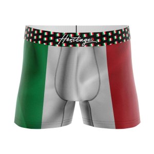 HERITAGE Boy Microfiber Boxer DRAPEAU ITALIE Green White Red MADE IN FRANCE