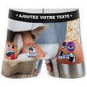 HERITAGE Boxer Homme Microfibre OEUFS DURS Gris Beige MADE IN FRANCE