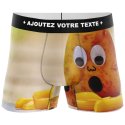 HERITAGE Boxer Homme Microfibre PATATES OUPS Beige Jaune MADE IN FRANCE