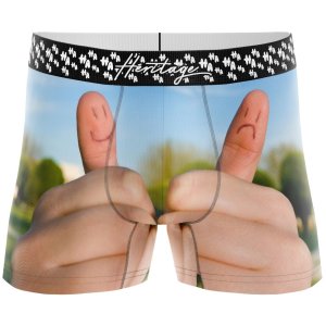 HERITAGE Men Microfiber Boxer POUCES GOOD BAD Multicolor MADE IN FRANCE