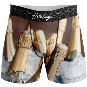 HERITAGE Boxer long Homme Microfibre SEAU CHAMPAGNE Or MADE IN FRANCE
