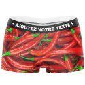 HERITAGE Boxer Femme Microfibre PIMENTS Rouge MADE IN FRANCE