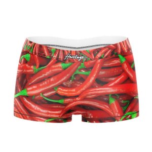 HERITAGE Girl Microfiber Boxer PIMENTS Red MADE IN FRANCE