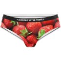 HERITAGE Shorty Femme Microfibre FRAISES Rouge MADE IN FRANCE