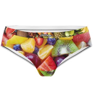 HERITAGE Women Microfiber Shorty MULTIFRUITS Multicolor MADE IN FRANCE